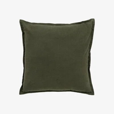 Perch and Parrow Cambric Cushion Cover in Mustard