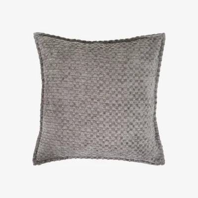 The Range Pack of 2 Odette Chenille Cushion Covers - Grey