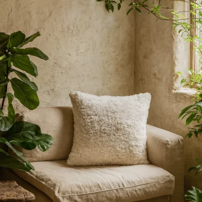 The Range Set of 2 Tufted Cushion Covers - Cream