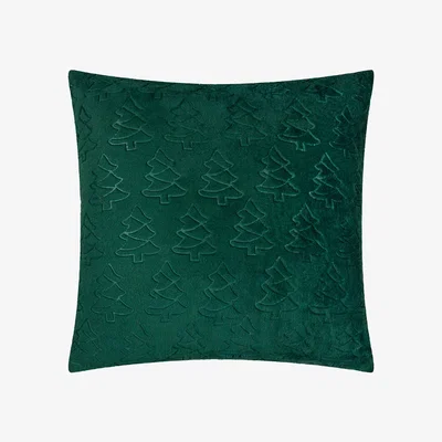 The Range Festive Trees Embossed Cushion Cover - Emerald