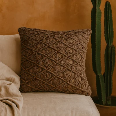 The Range Amalfi Hand Woven Cushion Covers Set of 2 Coffee - Brown