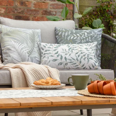 The Range Palma Botanical Outdoor Cushion Cover - Green