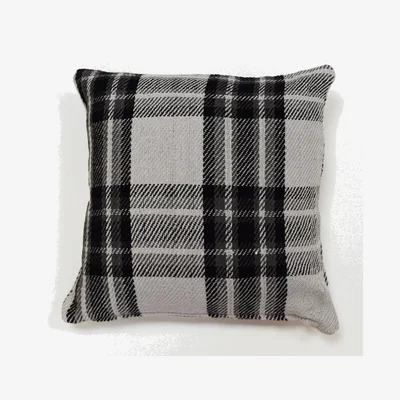 The Range Highland Check Cushion Cover (43x43) - Black