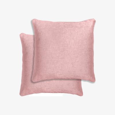 The Range Pair of Vogue Textured Cushion Covers - 43x43cm - Cases Only - Blush