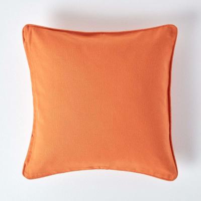 The Range Homescapes Cotton Plain Cushion Cover - Burnt Orange / 60cm