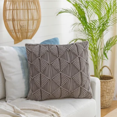 The Range Rochefort Handwoven Cushion Covers Set of 2 - Grey