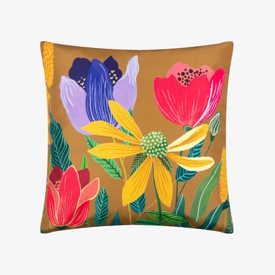 The Range Celandine Floral Outdoor Cushion Cover - Saffron