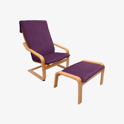 The Range Indoor Highback Poang Chair Cushion Cover - Aubergine / 72cm