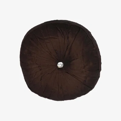 The Range Diamond Round Cushion Cover (43x43 cm) - Chocolate