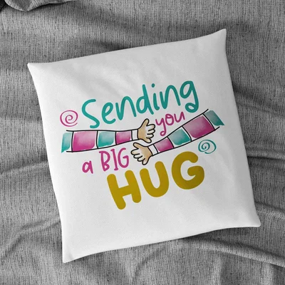 The Range Sending You A Hug, Linen Finish Cushion Cover