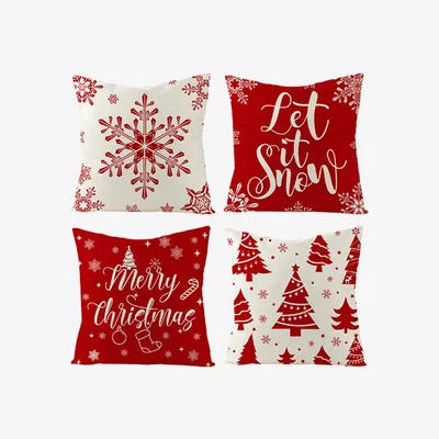 The Range Red Christmas Cushion Cover Sets - Red