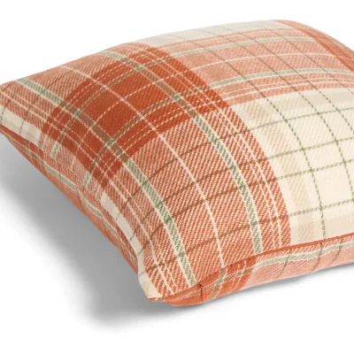 The Range OHS Woven Check Cushion Covers - Rust / Machine Washable at 30°C / 4