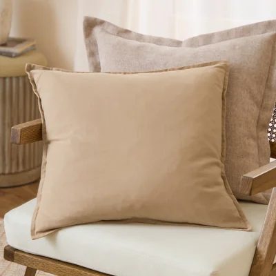 The Range Slub Cotton Cushion Cover - Natural