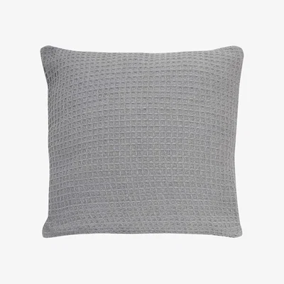 The Range Lisbon Pure Cotton Cushion Cover - Silver / 43cm