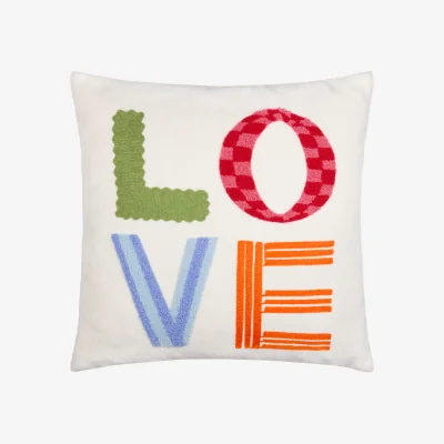 The Range Love Tuft Embroidered Cushion Cover - Multi