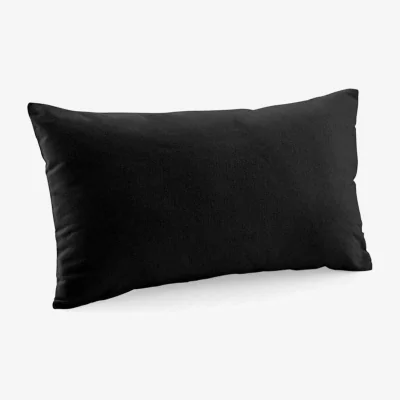 The Range Westford Mill Cotton Canvas Square Cushion Cover - Black