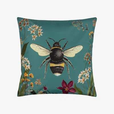 The Range Garden Bee Outdoor Cushion Cover - Teal