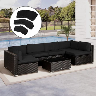 The Range 14 Replacement Cushion Covers With Zip Fastening - Black