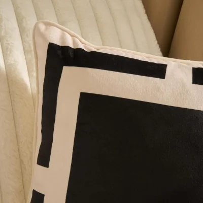 The Range OHS Square Print Cushion Covers - Black/White / 4 / 45cm