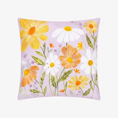 The Range Wildflowers Country Outdoor Cushion Cover - Lilac/Peach