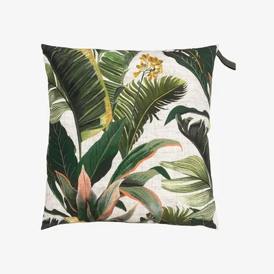 The Range Jungle Foliage Large Outdoor Floor Cushion Cover - Multicolour