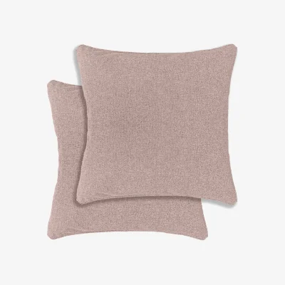 The Range Austin-Dallas Textured Pair of Cushion Covers - 43x43cm - Cases Only - Blush