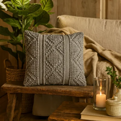 The Range Sarlat Handwoven Cushion Covers Set of 2 - Grey