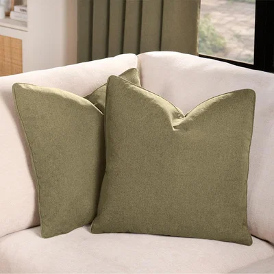 The Range Pack of Woven Texture Cushion Covers - Sage