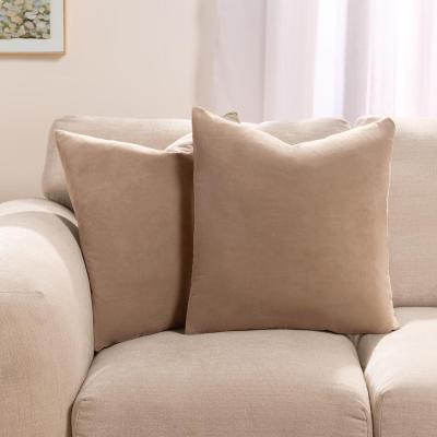 The Range Pack Of Matte Velvet Cushion Covers - Natural / 2 / 45cm