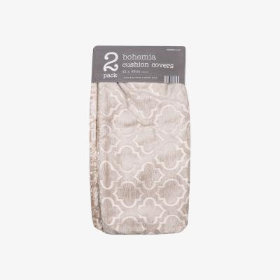The Range Pack of 2 Bohemia Cushion Covers - Stone