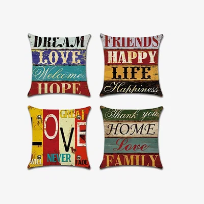 The Range Mediterranean Style Letter Cushion Covers - Multicolour
