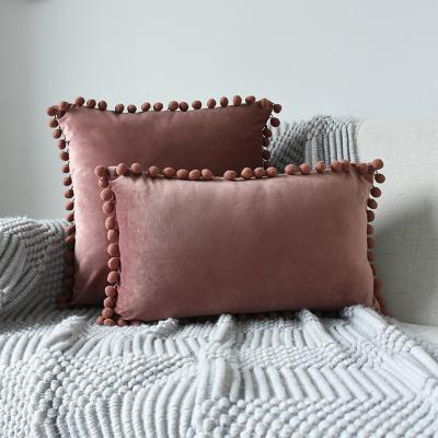 The Range Pink Velvet Throw Pillow Covers - Pink / Square Velvet Throw Pillow Covers and Fillers