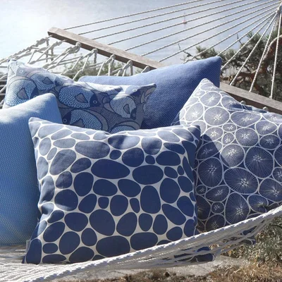 Wolf & Badger Stenar Blue Cushion Cover Gyllstad