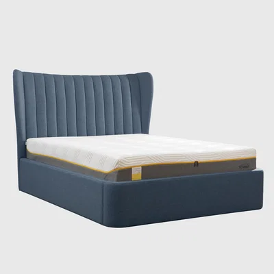 Barker and Stonehouse Tempur Horton Ottoman 180x200cm Bed, Blue | Super King | Barker & Stonehouse