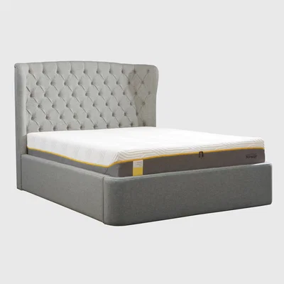 Barker and Stonehouse Tempur Holcot Ottoman 180x200cm Bed, Grey | Super King | Barker & Stonehouse