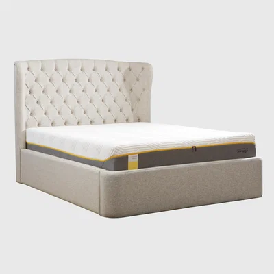 Barker and Stonehouse Tempur Holcot Ottoman 180x200cm Bed, Neutral | Super King | Barker & Stonehouse