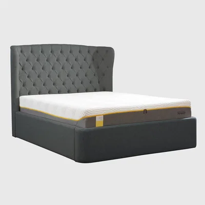 Barker and Stonehouse Tempur Holcot Ottoman 180x200cm Bed, Black | Super King | Barker & Stonehouse