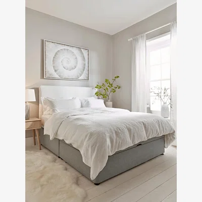 Cox and Cox Lina Storage Bed Base - Grey Super King