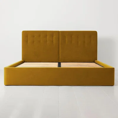Cuckooland Swyft Bed 01 Mustard Velvet Bed in a Box - SuperKing