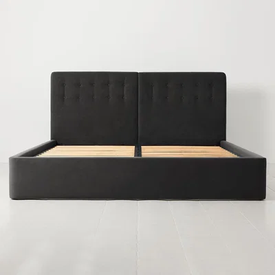 Cuckooland Swyft Bed 01 Charcoal Velvet Bed in a Box - SuperKing