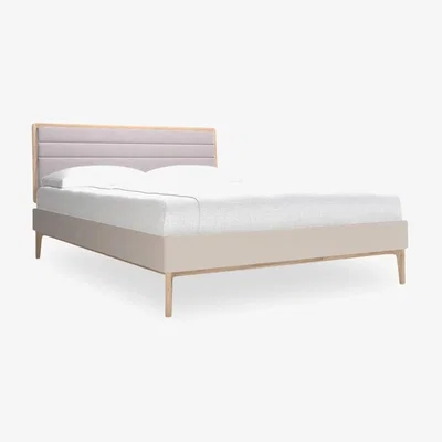 Cult Furniture Mabel Super King Bed Frame, Light Oak & Taupe