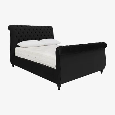 Furniture Village Churchill High Foot End Ottoman Bed Frame - Super King - Black