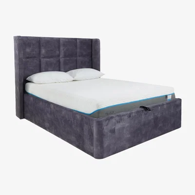 Furniture Village Shiva Ottoman Bed Frame - Super King - Grey