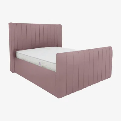Furniture Village Eira High Foot End Bed Frame - Super King - Pink