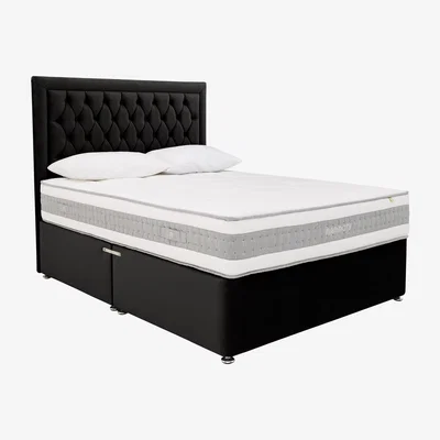 Furniture Village Mammoth - Prestige Pocket 2000 Divan Set - Super King - Black