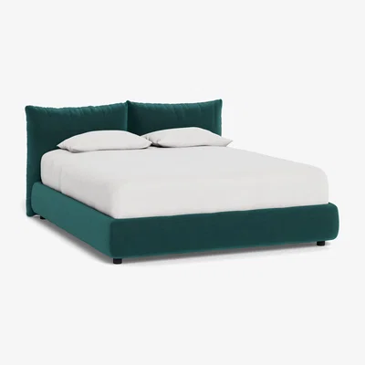Heal's Heal's Pillow Bed Super King Marylebone Velvet Emerald Green