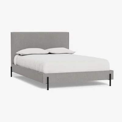 Heal's Heal's Tortona Super King Bed Texture Pale Grey Black Feet