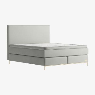 Heal's Carpe Diem Beds Sandö Rivo Bed Set and Luxury Mattress Topper Super King Medium Tension in Ro Kendari Pigeon