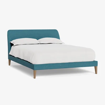 Heal's Heal's Wallis Bedstead Super King Brushed Cotton Cadet Black - Heal's UK Bedroom Furniture