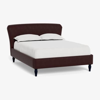Heal's Heal's Darcey Bed Super King Smart Luxe Velvet Acorn Black Painted Oak Feet